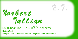 norbert tallian business card